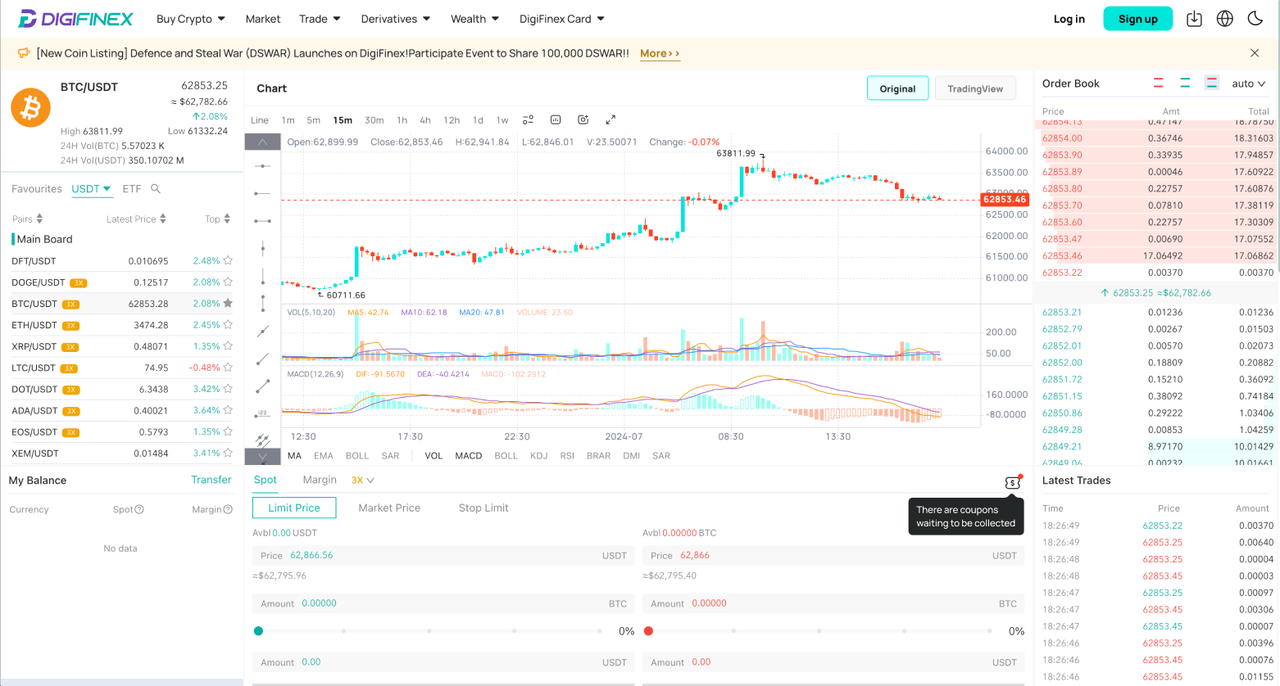 现货手续费返現券使用指南– DigiFinex 幫助中心